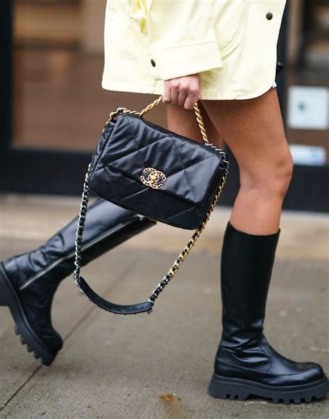 chanel 19 inspired bag|chanel 19 bag street style.